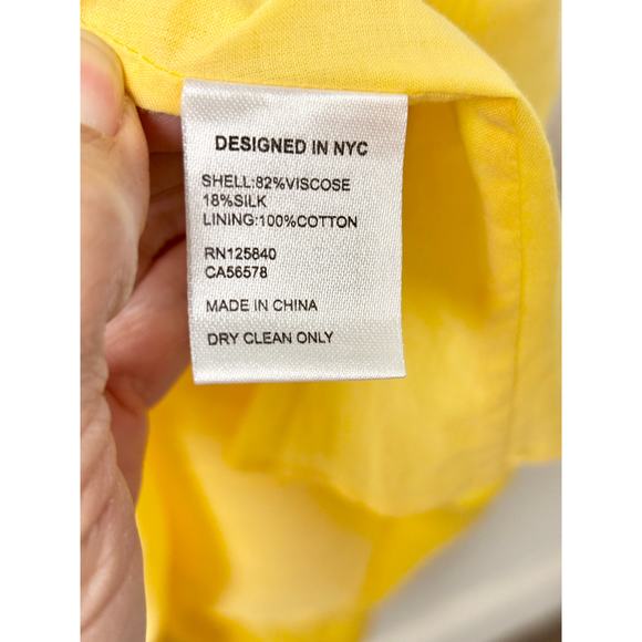 Intermix Noelle Sleeveless V-Neck Tiered Maxi A-Line Dress Yellow Women's Size 0 - Picture 5 of 5